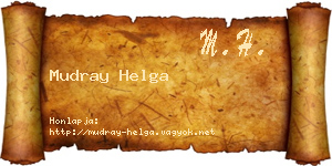 Mudray Helga névjegykártya